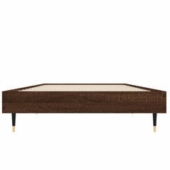vidaXL Bed Frame without Mattress Brown Oak 75x190 cm Small Single Engineered Wood 6