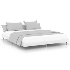 vidaXL Bed Frame without Mattress White 120x200 cm Engineered Wood 2