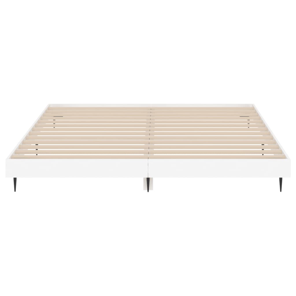 vidaXL Bed Frame without Mattress White 120x200 cm Engineered Wood 6