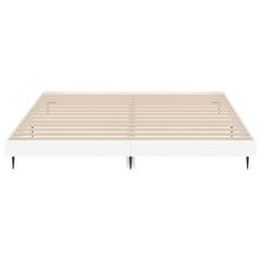 vidaXL Bed Frame without Mattress White 120x200 cm Engineered Wood 6