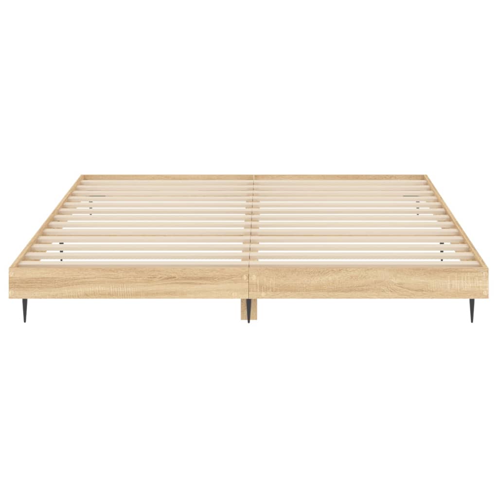 Bed Frame without Mattress Engineered Wood Length 200 cm Sonoma Oak 120 cm