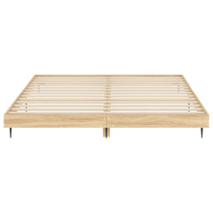 vidaXL Bed Frame without Mattress Sonoma Oak 120x200 cm Engineered Wood 6