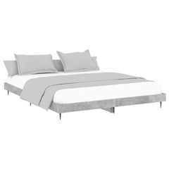 vidaXL Bed Frame without Mattress Concrete Grey 120x200 cm 3