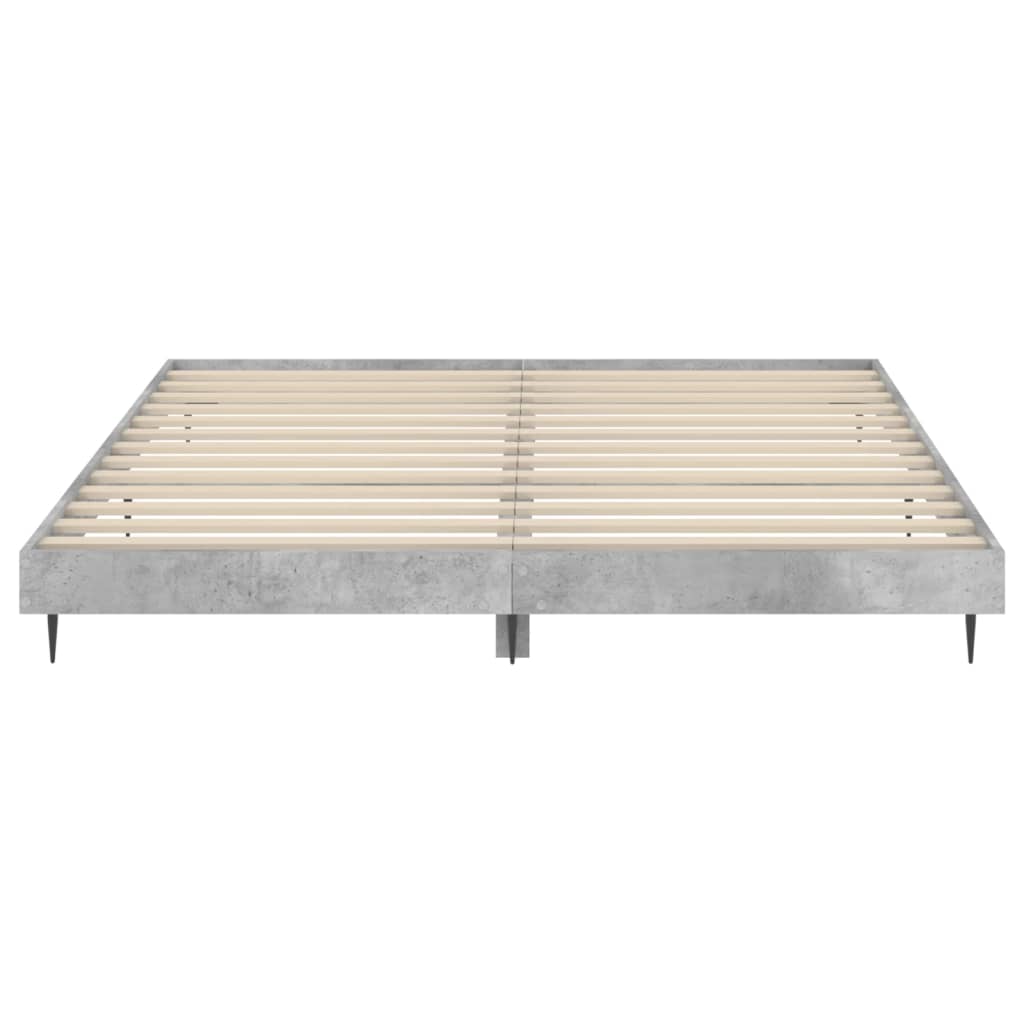 vidaXL Bed Frame without Mattress Concrete Grey 120x200 cm 6
