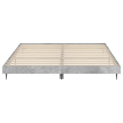 vidaXL Bed Frame without Mattress Concrete Grey 120x200 cm 6
