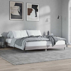 Bed Frame without Mattress Length 200 cm Grey Sonoma 120 cm
