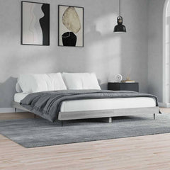 Bed Frame without Mattress Length 200 cm Grey Sonoma 120 cm