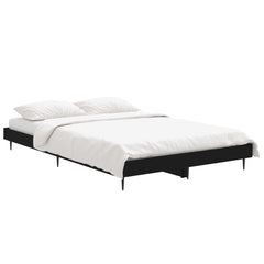 vidaXL Bed Frame without Mattress Black 120x190 cm Small Double Engineered Wood 3