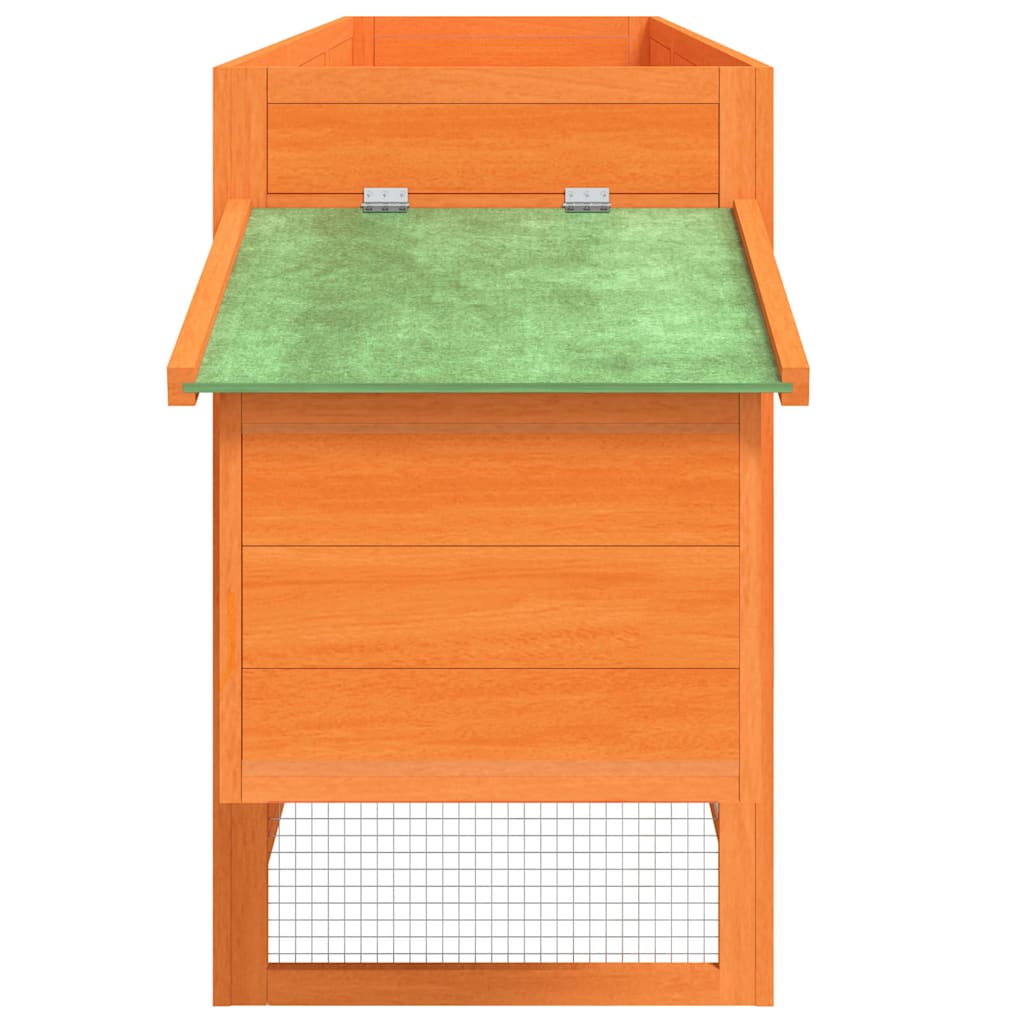Chicken Coop 204x50x84 cm Solid Wood Pine Brown