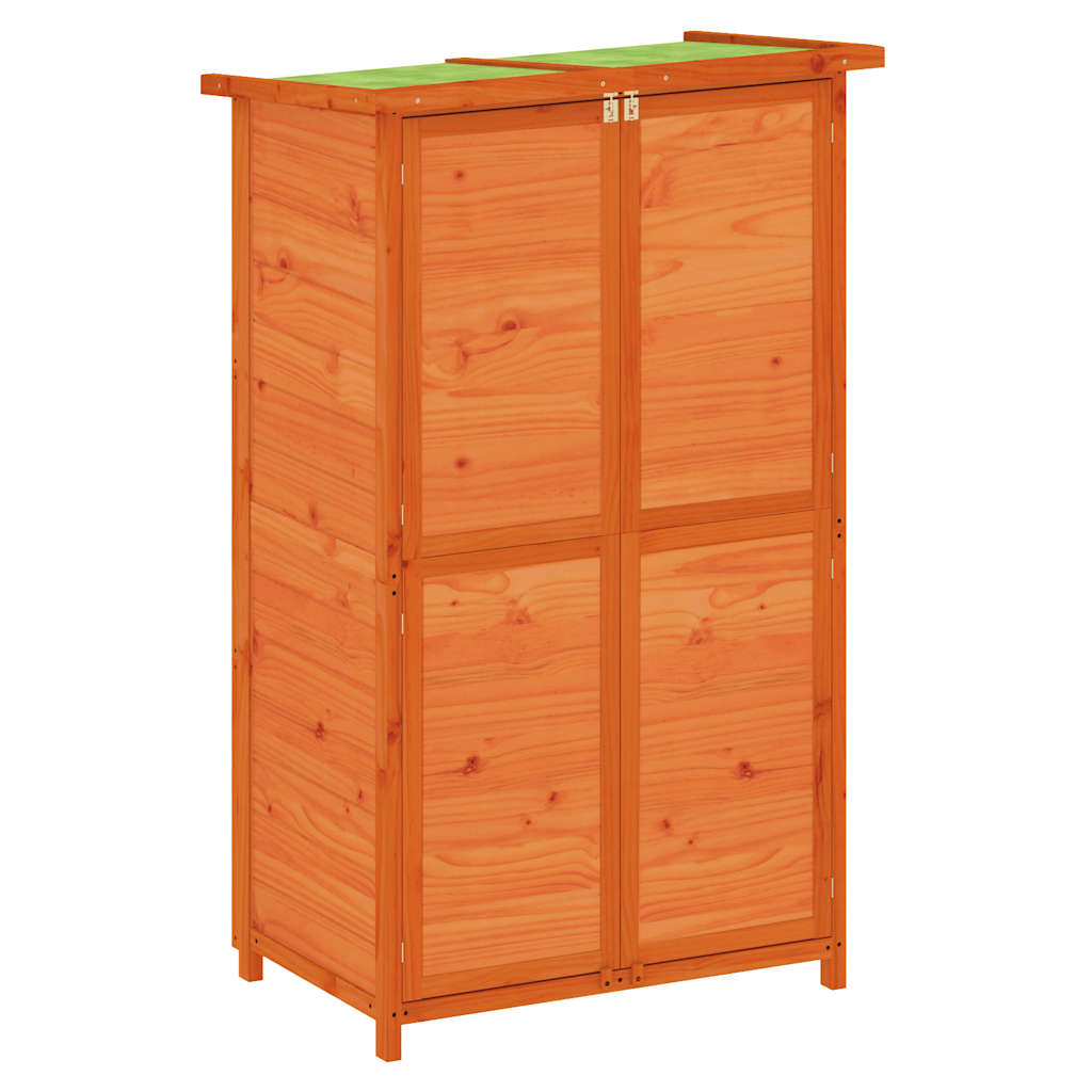Garden Tool Shed 83x57x140 cm Solid Wood Pine Brown