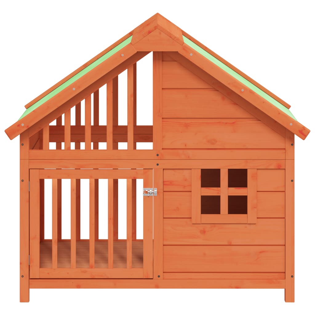 Dog Kennel 96x60,5x87 cm Solid Wood Pine Brown