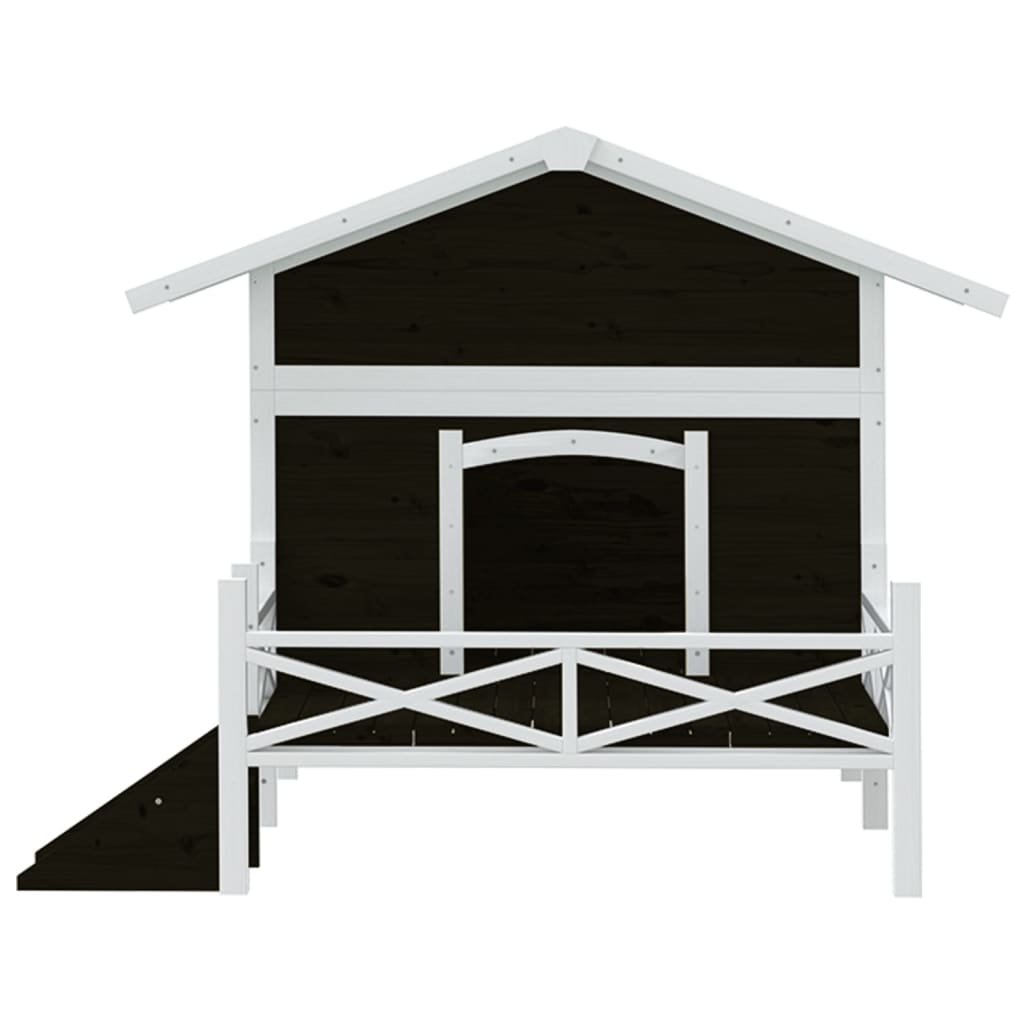 Dog Kennel 159x120x88,5 cm Solid Wood Pine Grey