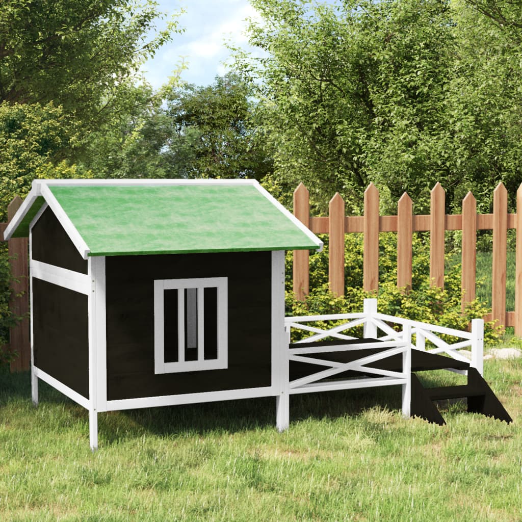Dog Kennel 159x120x88,5 cm Solid Wood Pine Grey