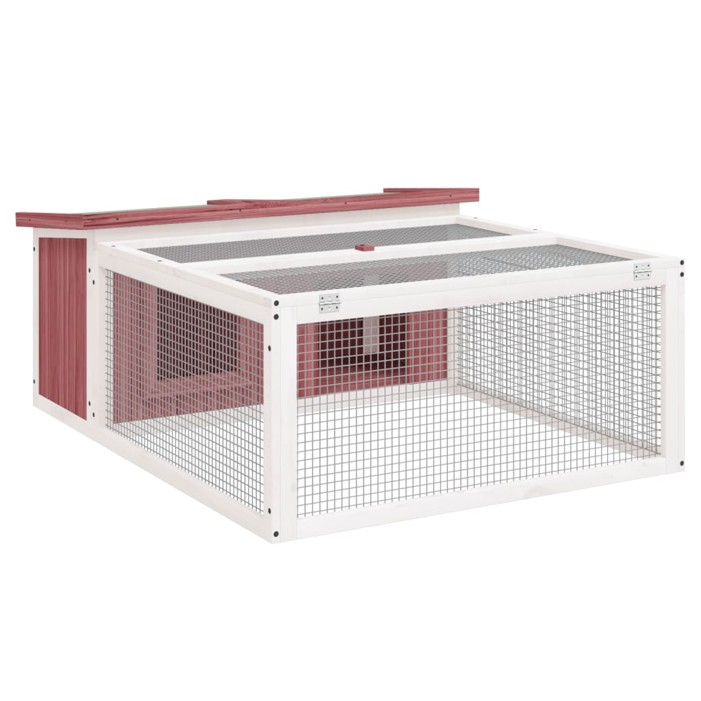 Rabbit Hutch 117,5x97x47,5 cm Solid Wood Pine Mocha
