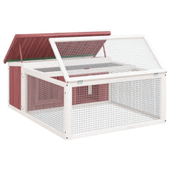 Rabbit Hutch 117,5x97x47,5 cm Solid Wood Pine Mocha