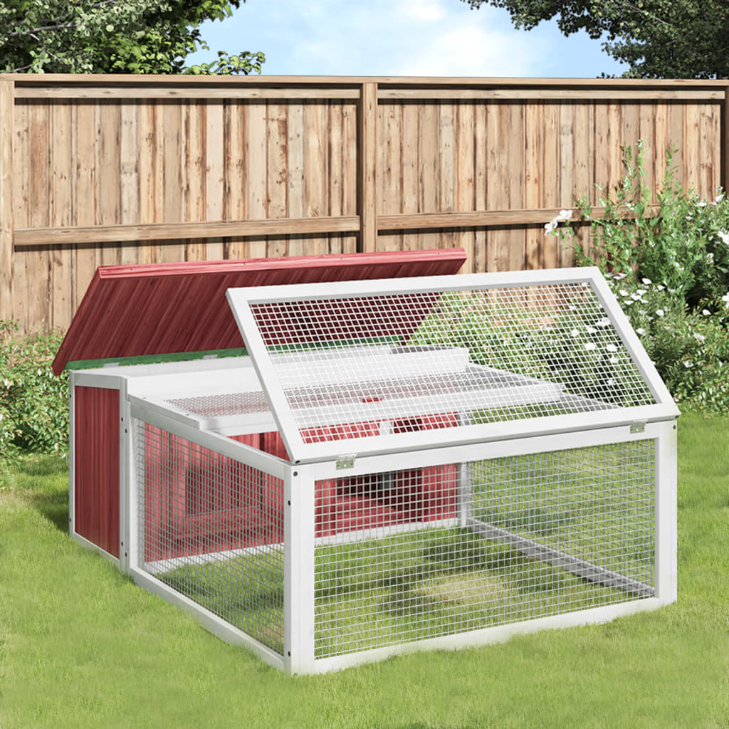 Rabbit Hutch 117,5x97x47,5 cm Solid Wood Pine Mocha
