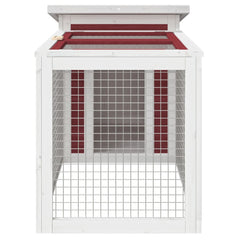 vidaXL Rabbit Hutch Mocha 100.5x54x55 cm Solid Wood Pine 5