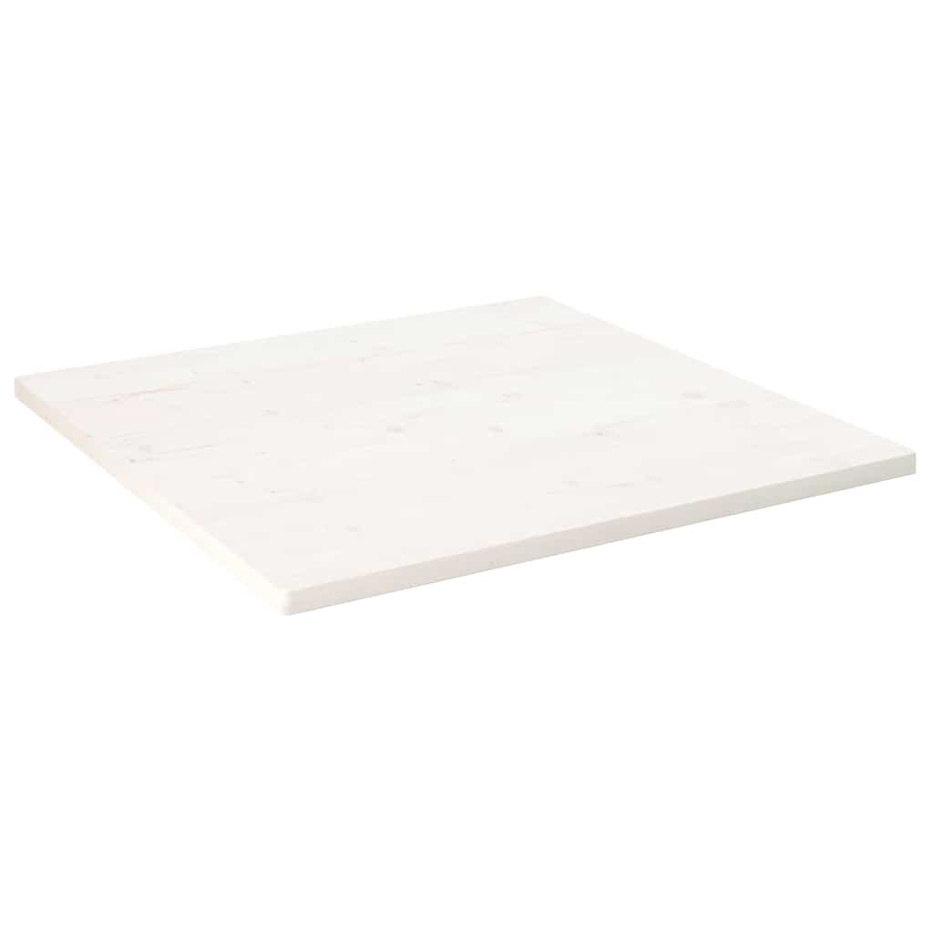 vidaXL Table Top White 70x70x2.5 cm Solid Wood Pine Square 1
