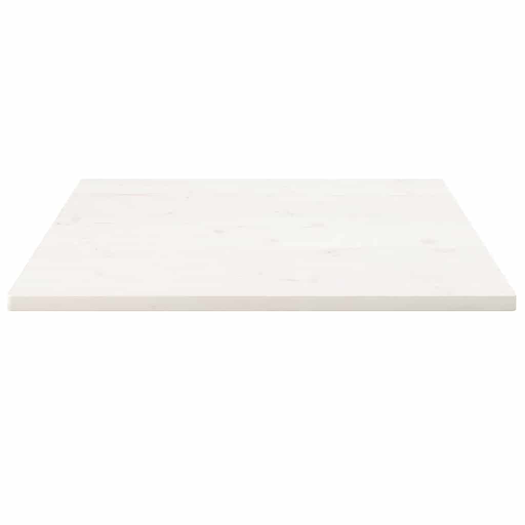 vidaXL Table Top White 70x70x2.5 cm Solid Wood Pine Square 3