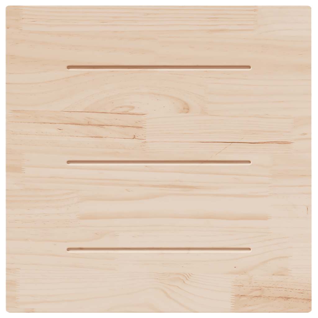 vidaXL Table Top White 70x70x2.5 cm Solid Wood Pine Square 4