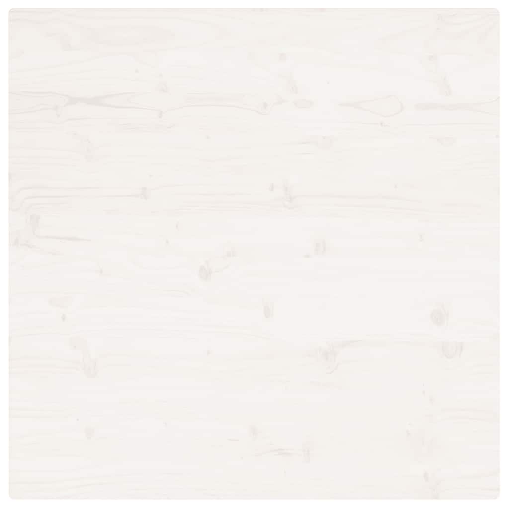vidaXL Table Top White 70x70x2.5 cm Solid Wood Pine Square 5
