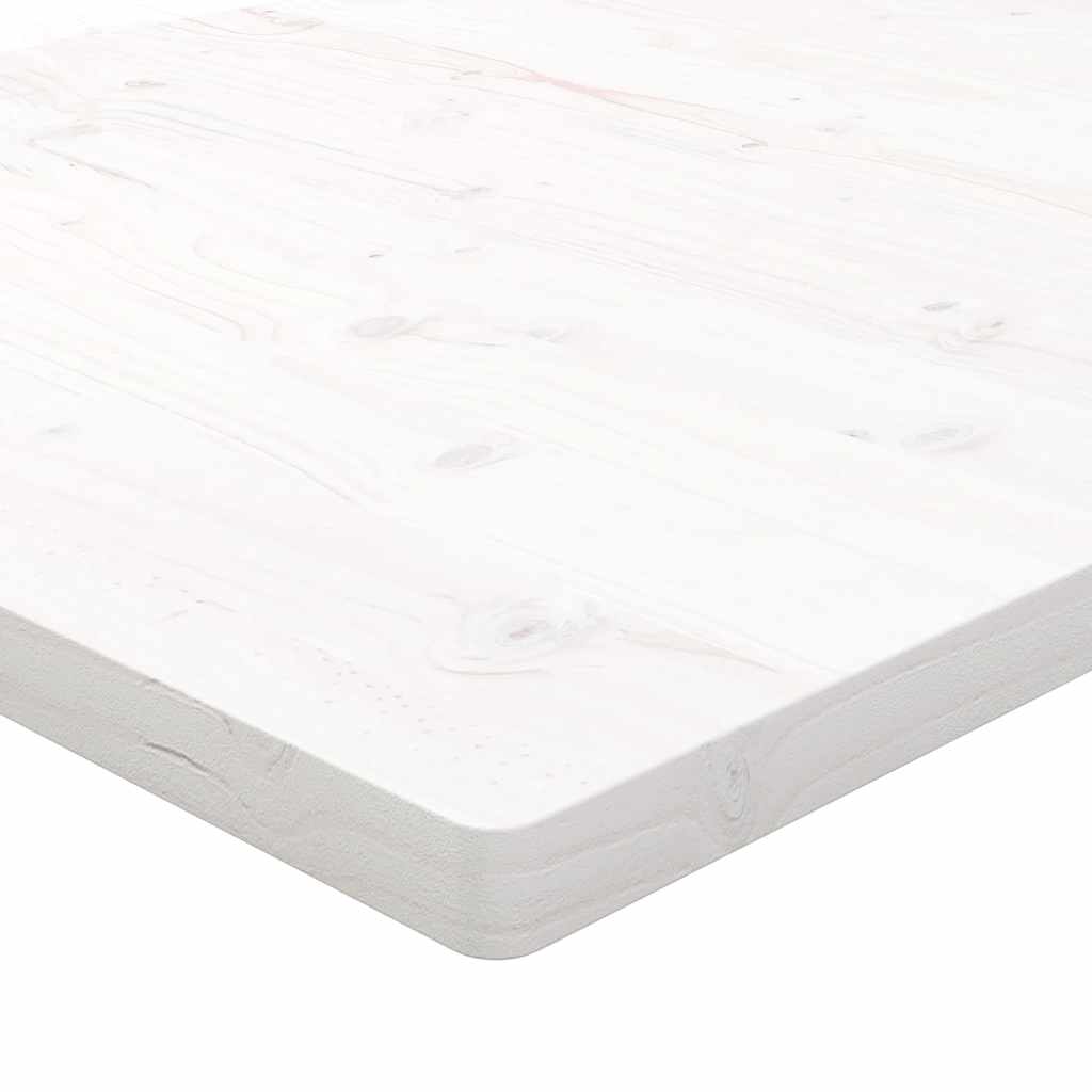 vidaXL Table Top White 100x50x2.5 cm Solid Wood Pine Rectangular 6