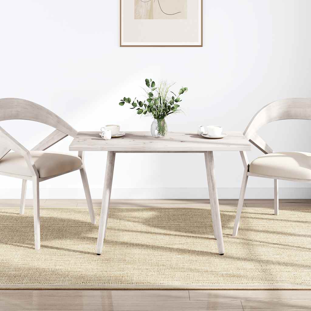 vidaXL Table Top | White | Solid pine wood | 110x55 cm | Rounded corners surface 2