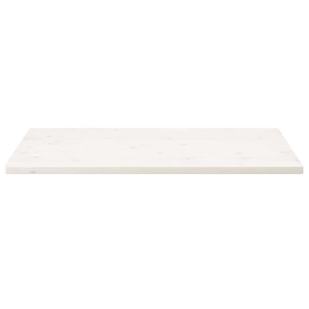 vidaXL Table Top | White | Solid pine wood | 110x55 cm | Rounded corners surface 3