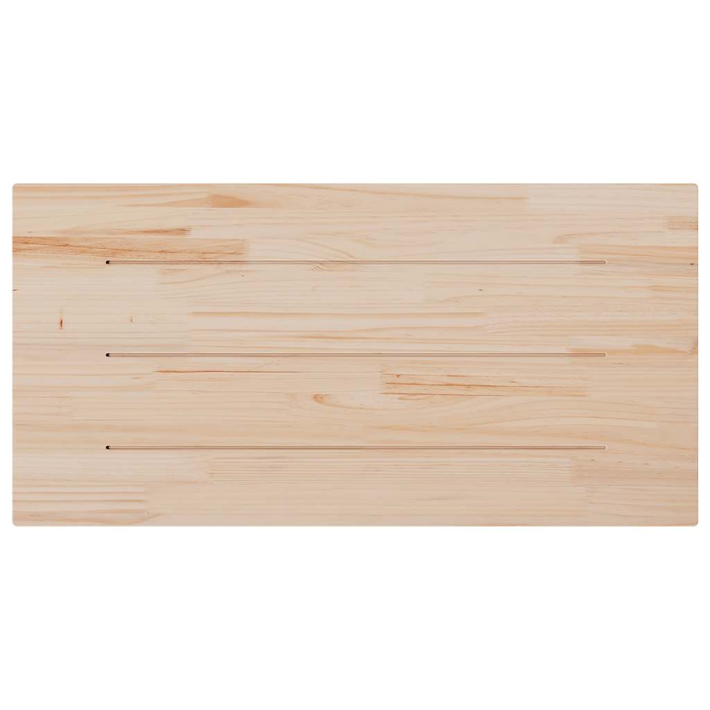 vidaXL Table Top | White | Solid pine wood | 110x55 cm | Rounded corners surface 4