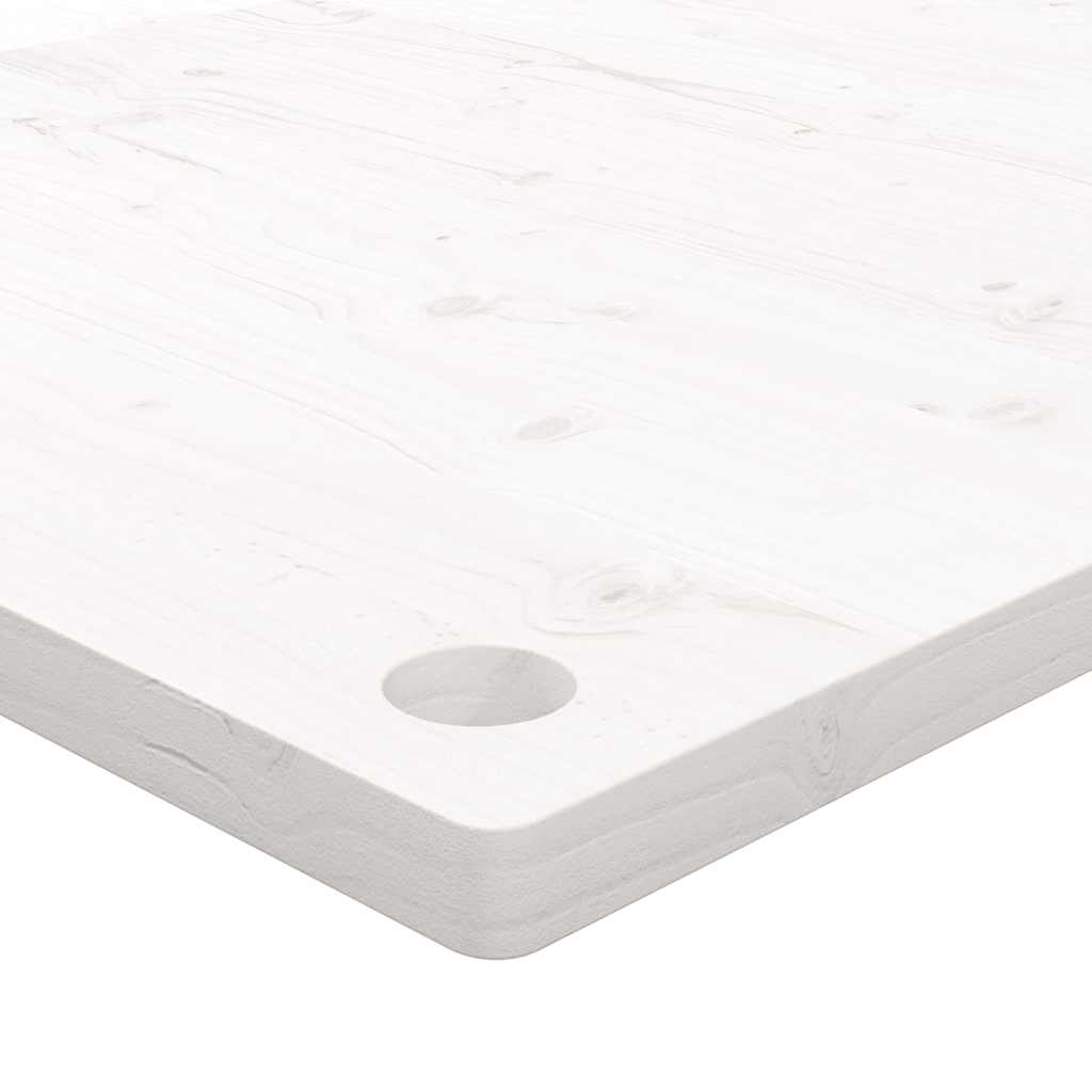 vidaXL Desk Top White 100x60x2.5 cm Solid Wood Pine 6