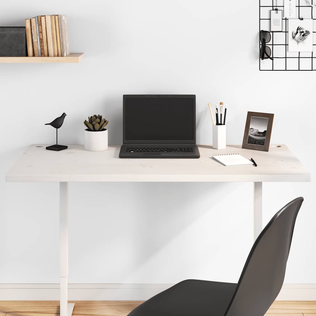 vidaXL Desk Top White 100x60x2.5 cm Solid Wood Pine 1