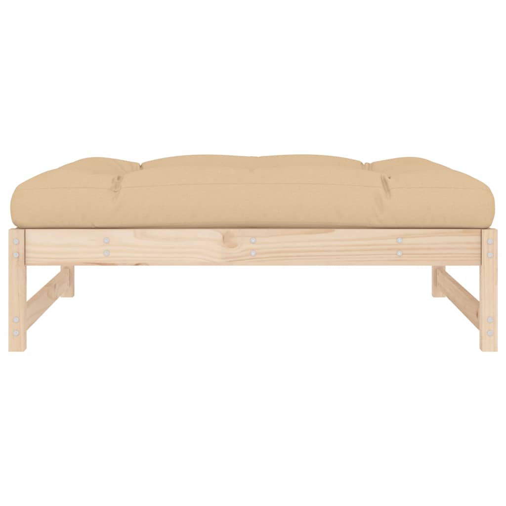 vidaXL Garden Footstool 120x80 cm Solid Wood Pine 4