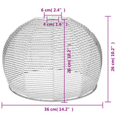 vidaXL Ceiling Lamp Shade Ø36x26 cm Iron and Paper 6