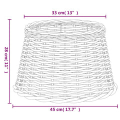 vidaXL Lamp Shade White Ø45x28 cm Wicker 6