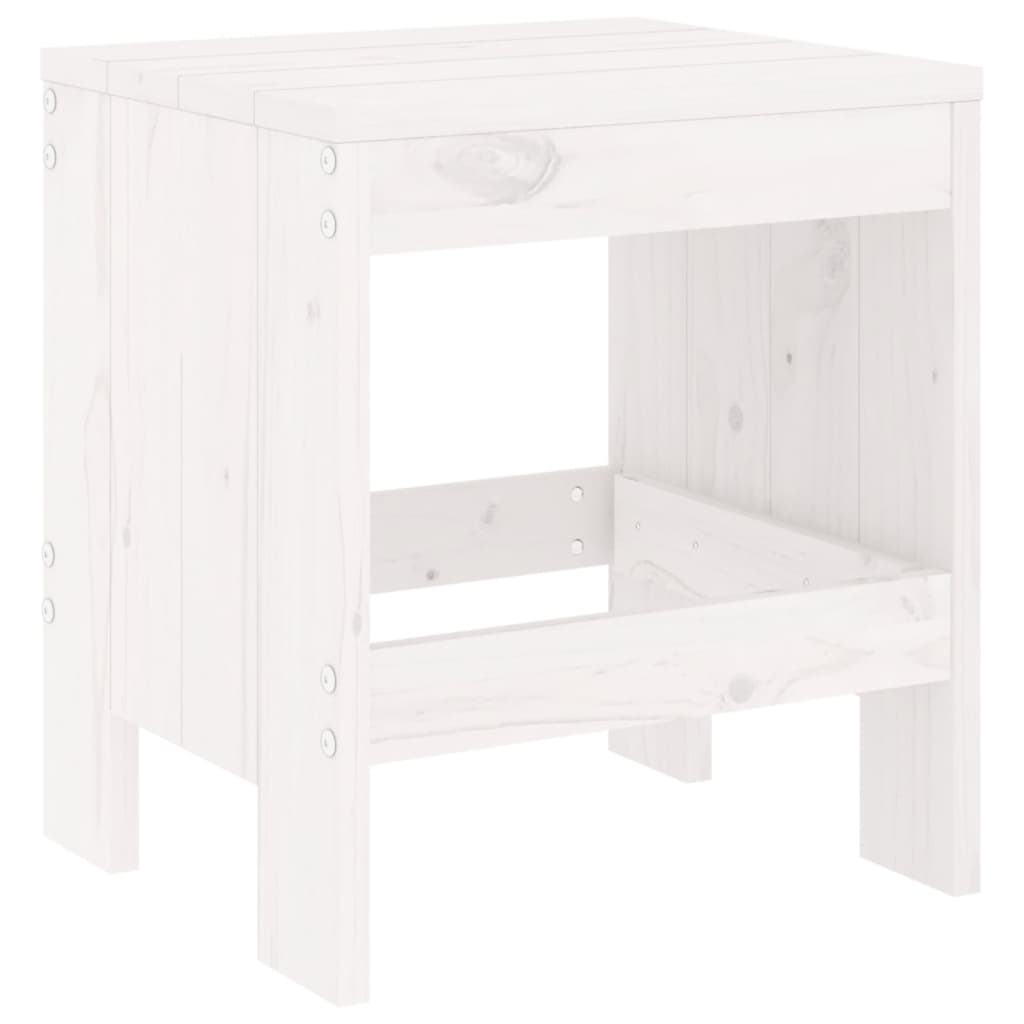 5 Piece Garden Dining Set Solid Wood Pine White pine