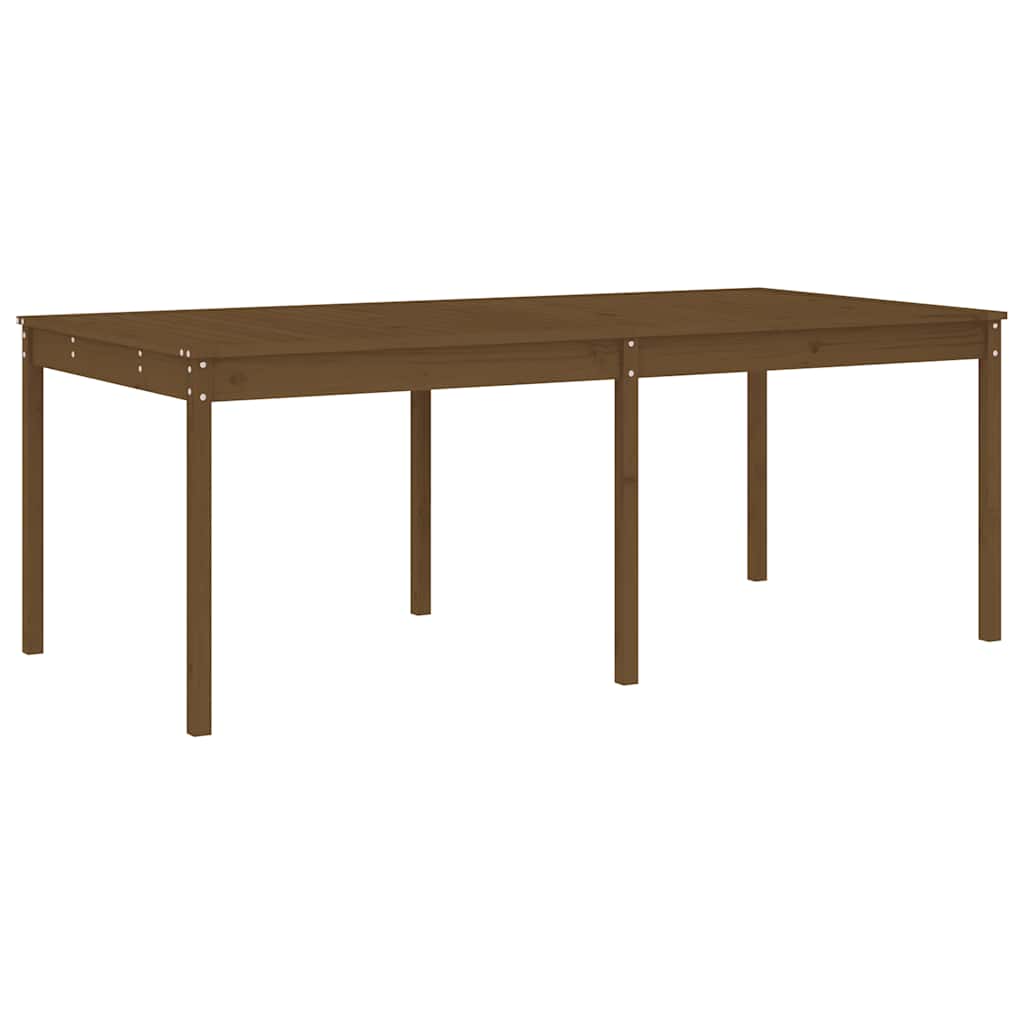 17 Piece Garden Dining Set Solid Wood Pine Honey brown pine