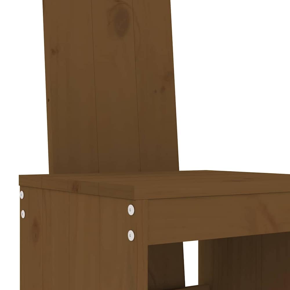 Garden Bar Solid Wood Pine Honey brown