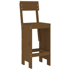 7 Piece Garden Bar Set Solid Wood Pine Honey brown pine