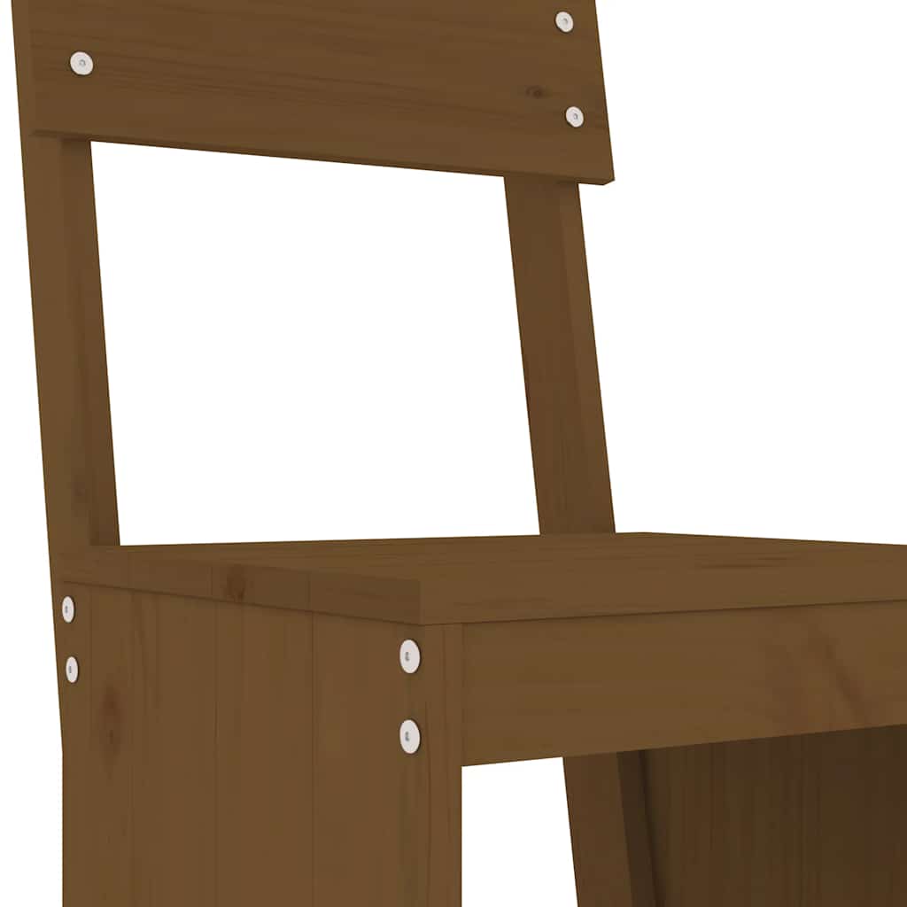 Garden Bar Solid Wood Pine Honey brown