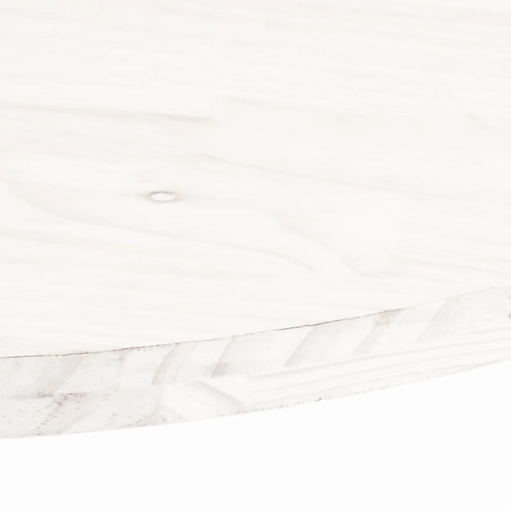 vidaXL Table Top White 70x35x2.5 cm Solid Wood Pine Oval 5