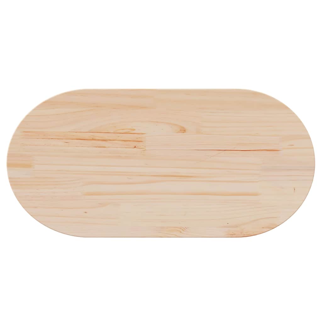 vidaXL Table Top 80x40x2.5 cm Solid Wood Pine Oval 5