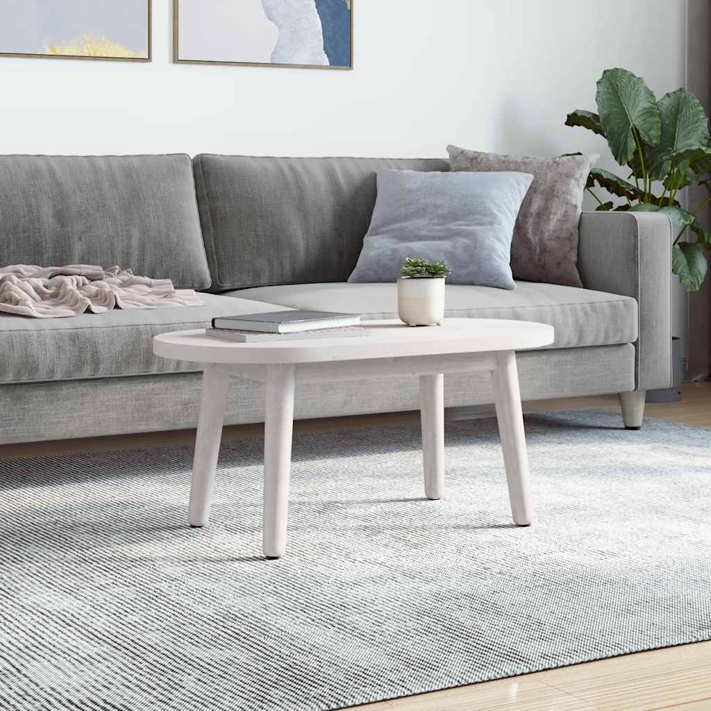 vidaXL Table Top White 80x40x2.5 cm Solid Wood Pine Oval 2