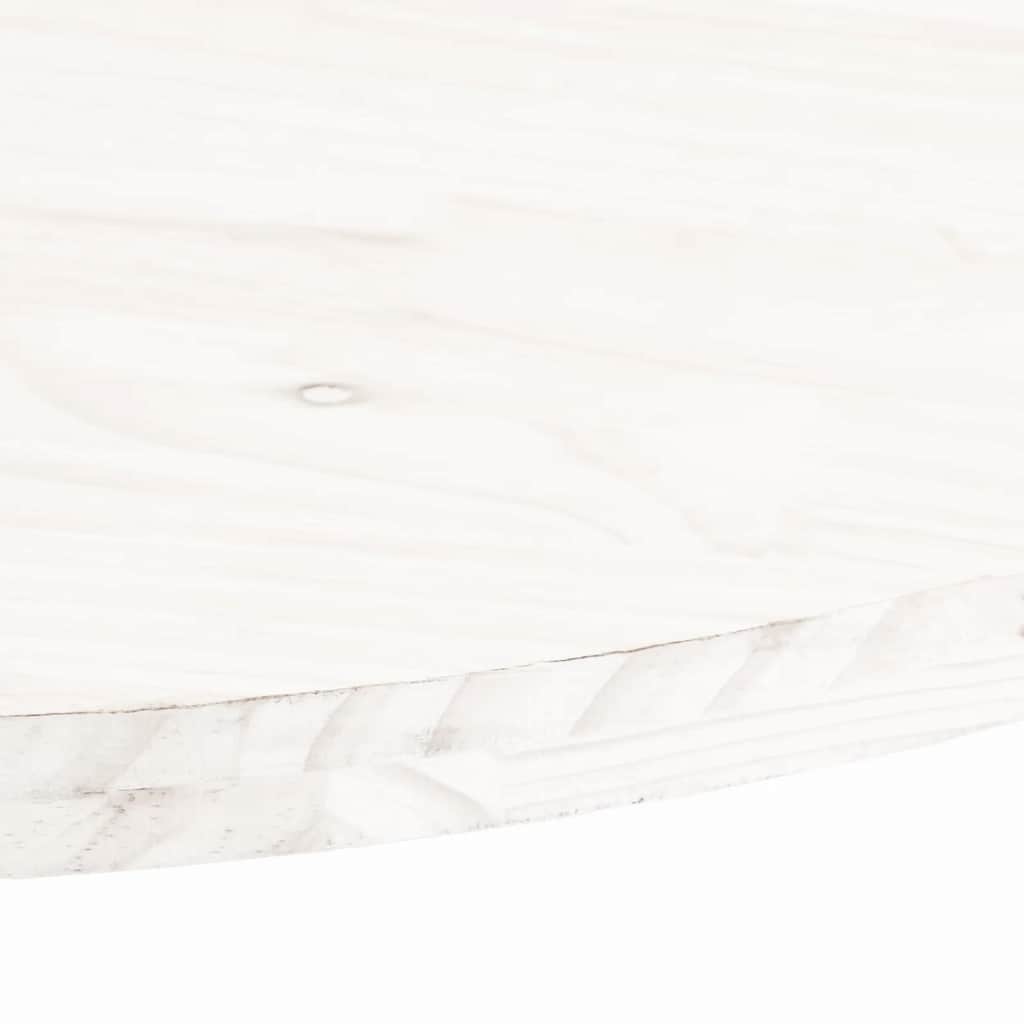 vidaXL Table Top White 80x40x2.5 cm Solid Wood Pine Oval 6
