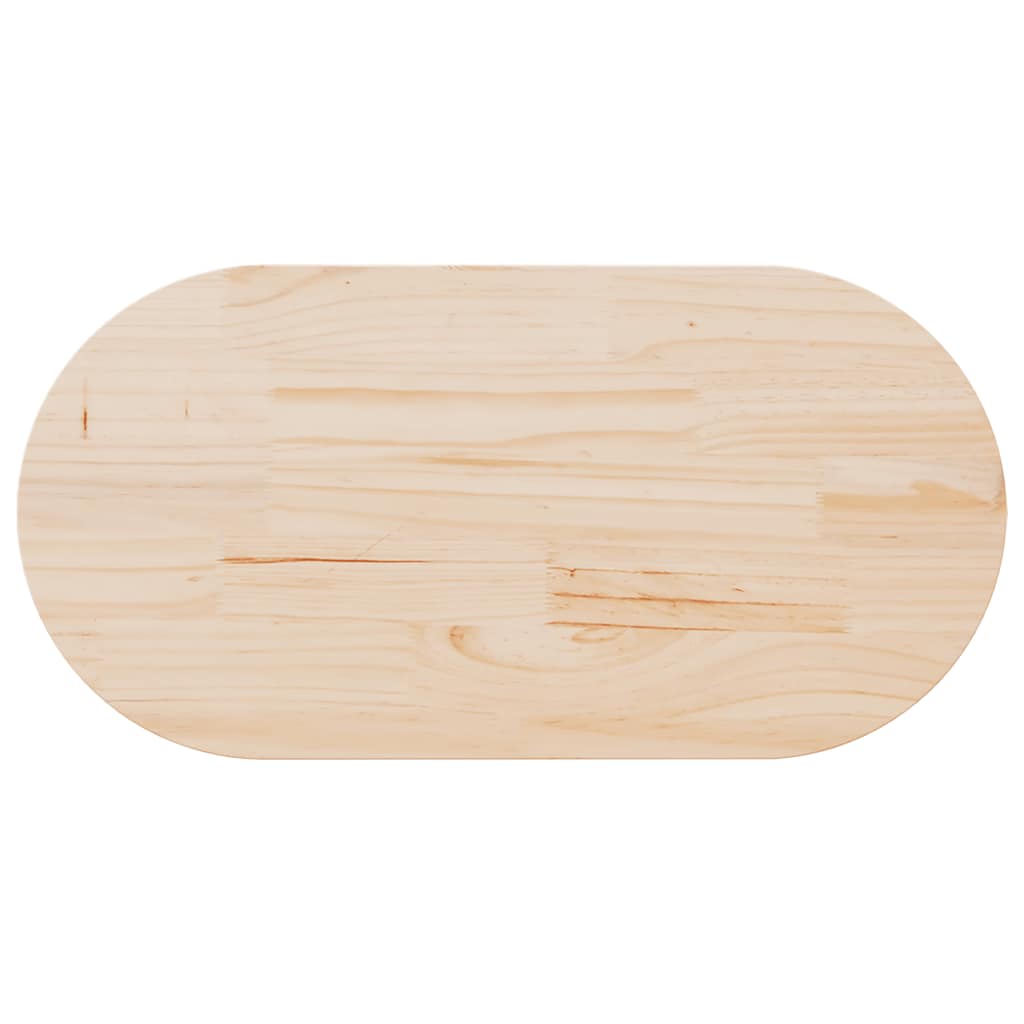 vidaXL Table Top 100x50x2.5 cm Solid Wood Pine Oval 5