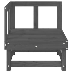 vidaXL Garden Corner Sofa Grey Solid Wood Pine 3