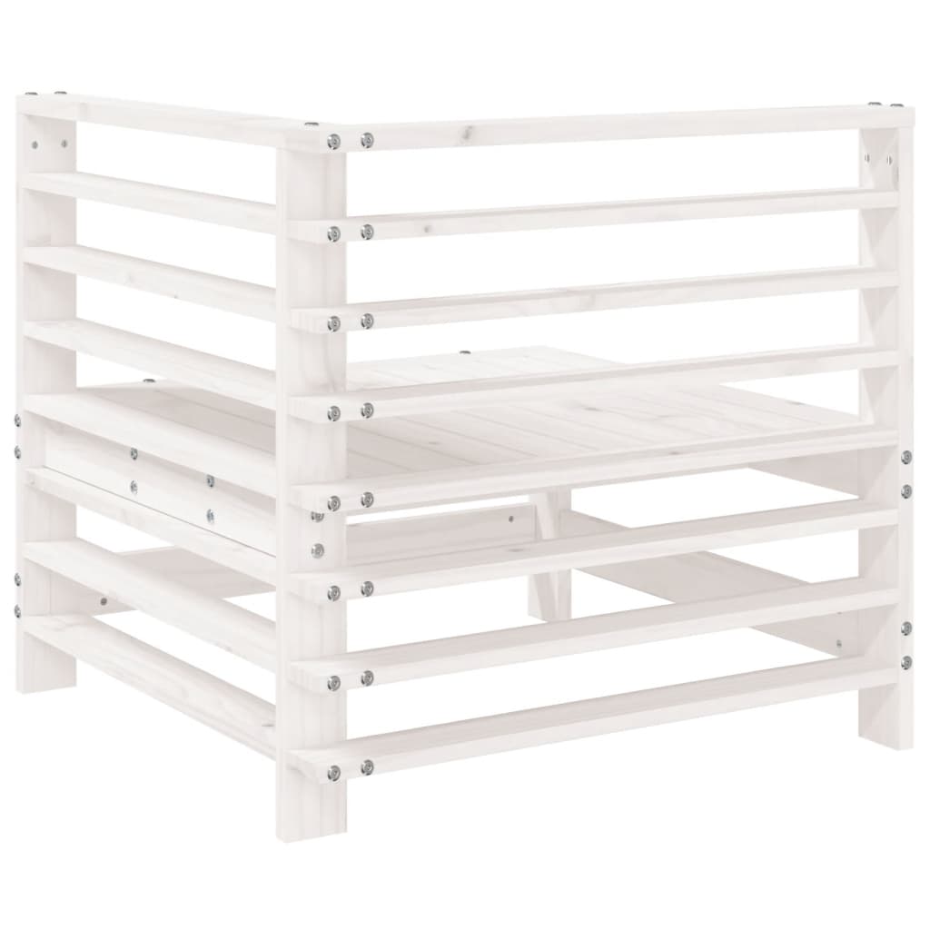 Garden Solid Wood Pine Corner Sofa White pine