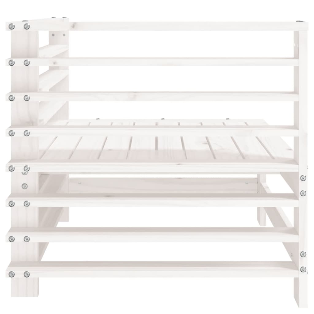 Garden Solid Wood Pine Corner Sofa White pine