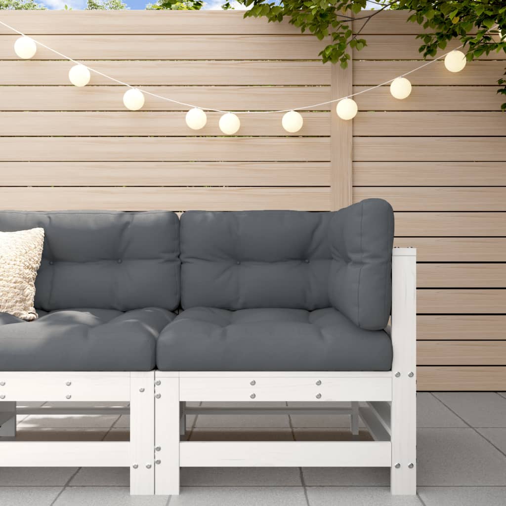 Garden Solid Wood Pine Corner Sofa White pine