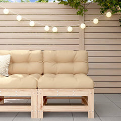 Garden Solid Wood Pine Middle sofa Natural pine