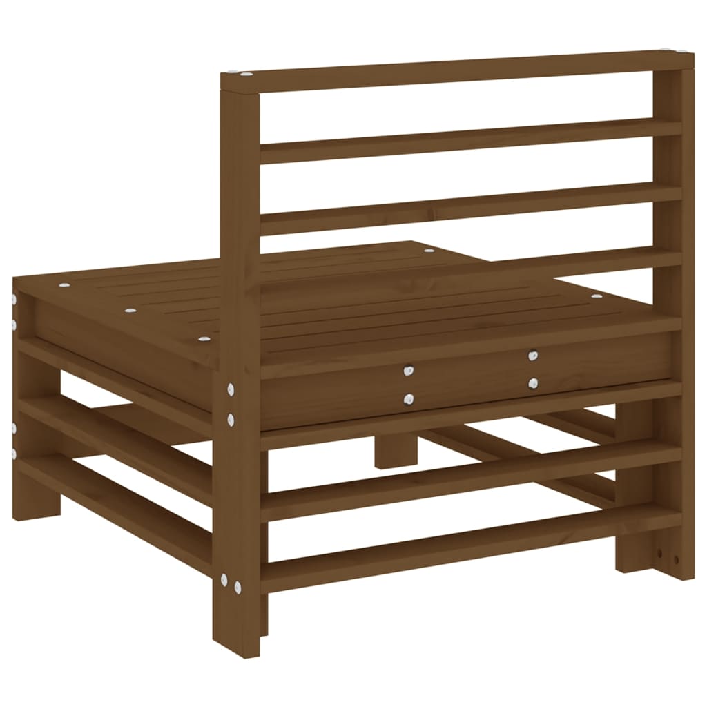vidaXL Garden Middle Sofa Honey Brown Solid Wood Pine 4
